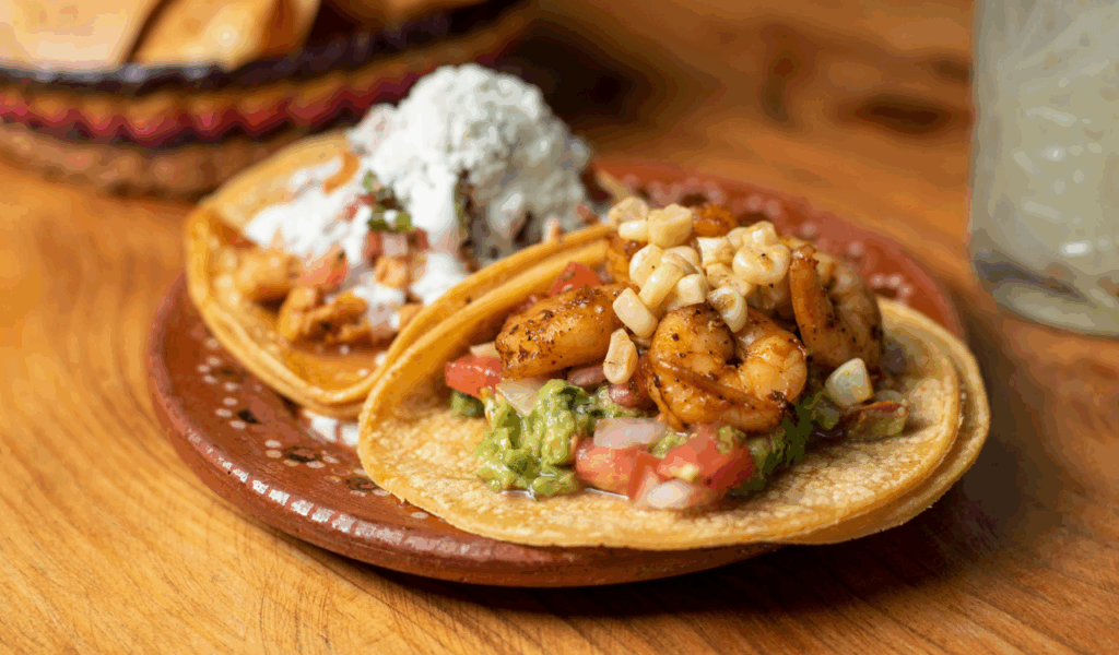 Shrimp Tacos with Cabbage Slaw