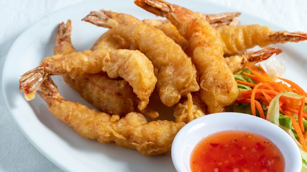 Deep fried prawns