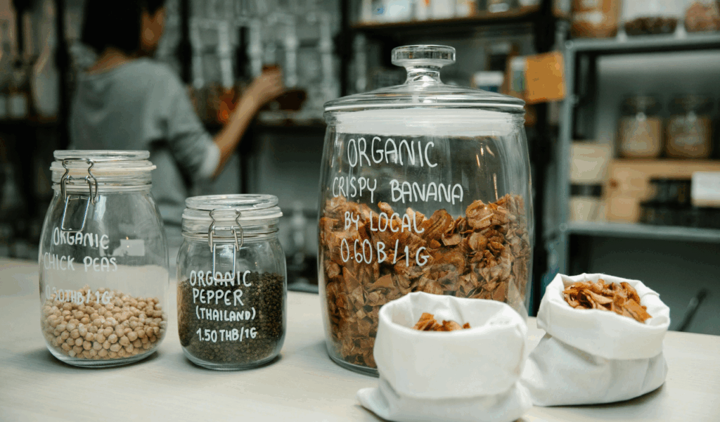 Use labeled bins and zones for visibility