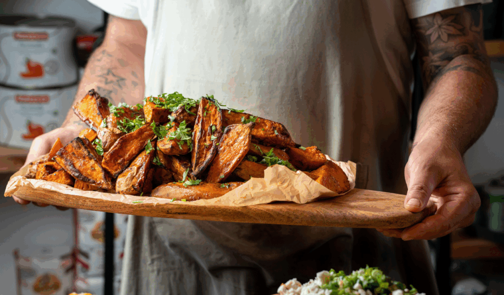 Baked Sweet Potato with Black Beans