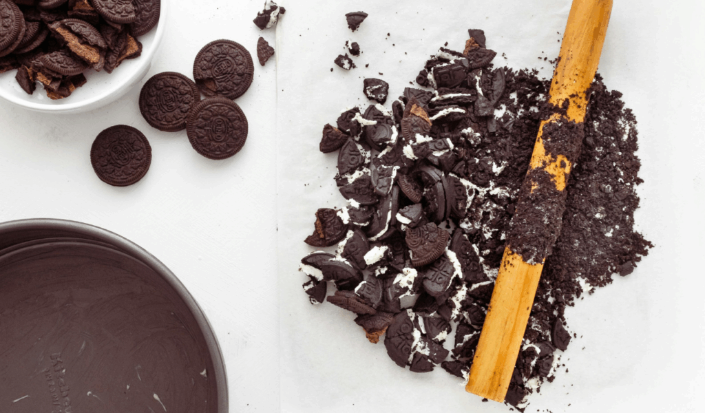 Mix in Crushed Cookies