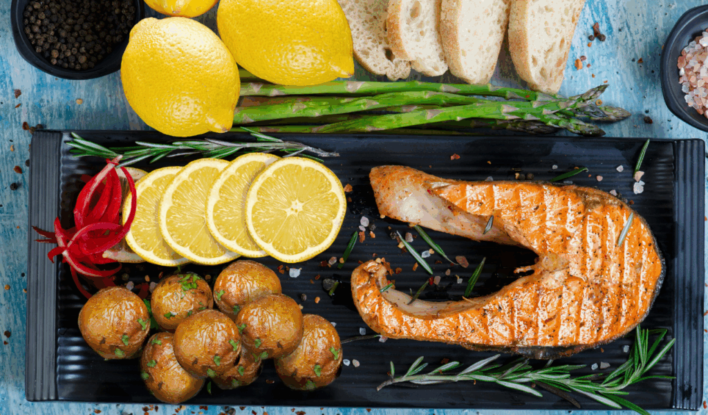Salmon with Roasted Asparagus