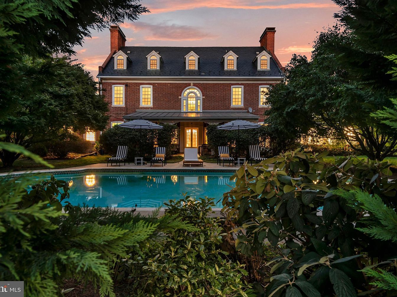 Stunning 1912 Architectural Gem in Pikesville, Maryland, With Six Fireplaces and an Elegant Sunroom With Arched Windows
