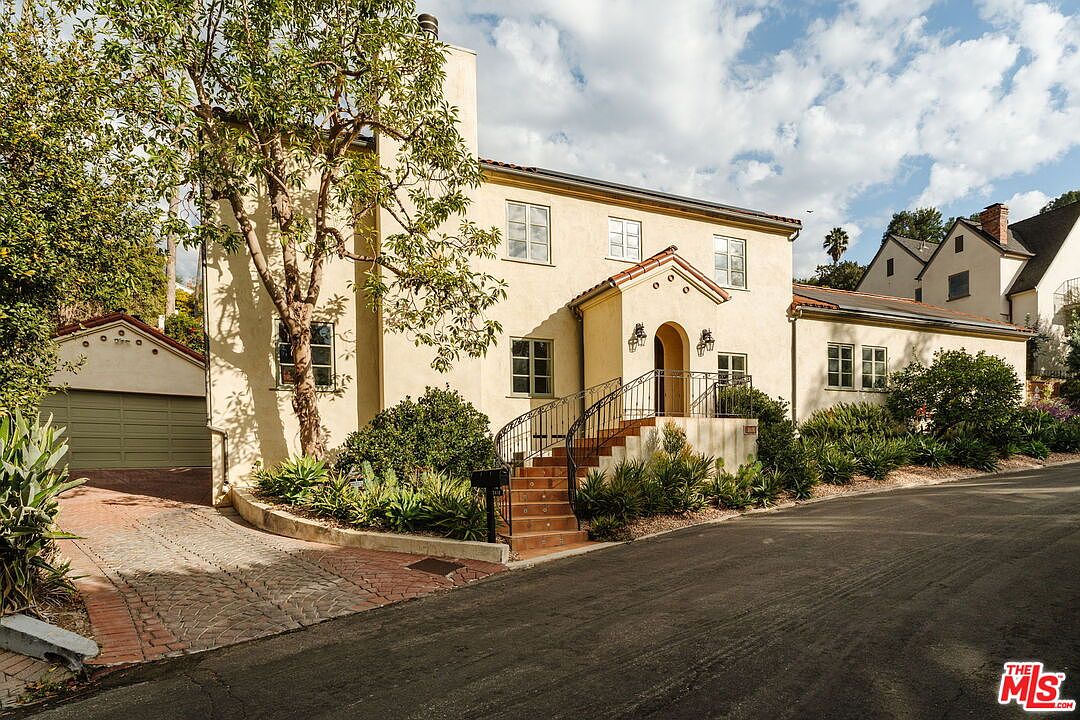 1928 Spanish Estate in Los Angeles, California With Custom Wrought Iron Handrails, Rich Oak Floors, and a Rare Wine Cellar