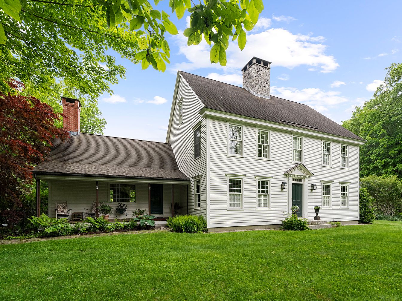 Period-Style Home in East Haddam, Connecticut, Showcasing Extensive Millwork, Lofted Ceilings, and a Heated Greenhouse