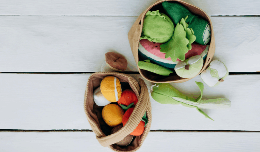Set Up Play Zones with Labeled Baskets