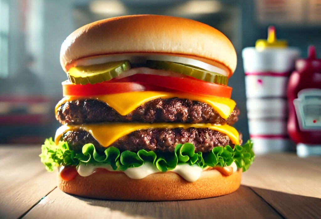 Cook Out Double Cheeseburger