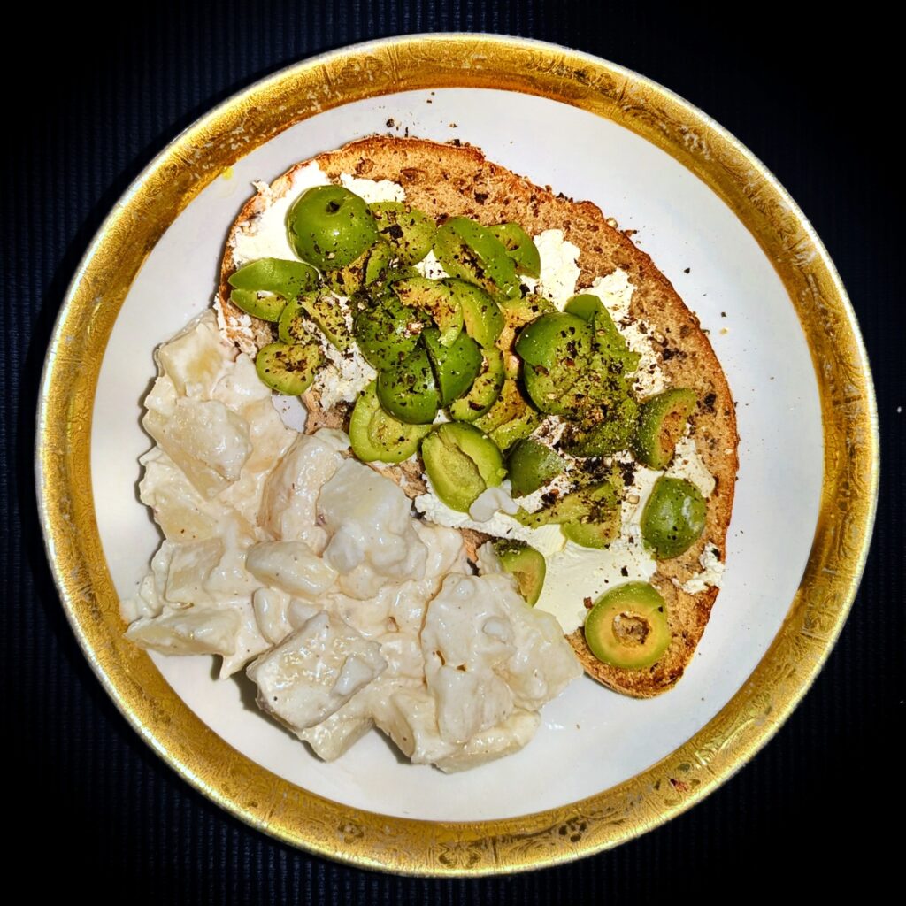 Cream Cheese & Olive Sandwich