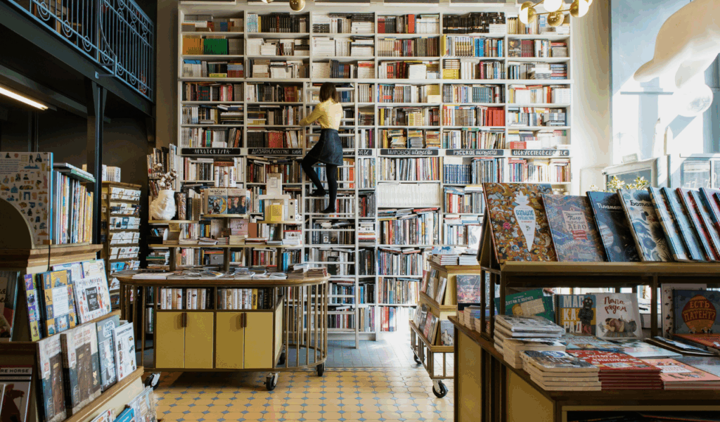 Display Books on a Ladder Shelf