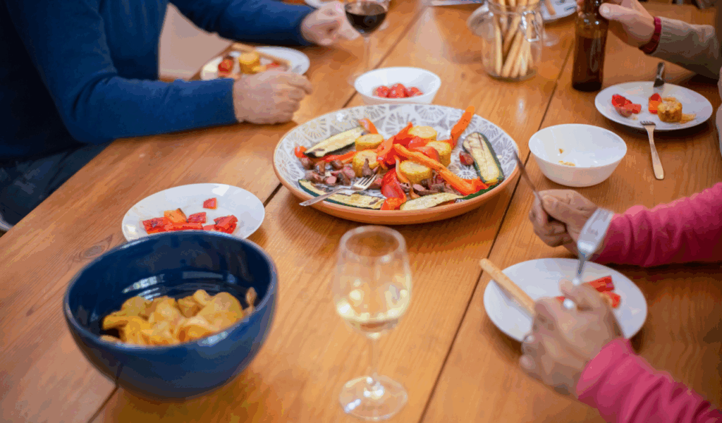 Fresh Vegetable Platter with Simple Yogurt Dip