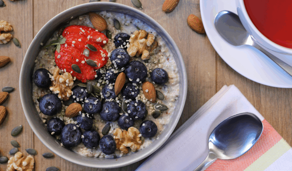Overnight Oats with Protein Powder & Nuts
