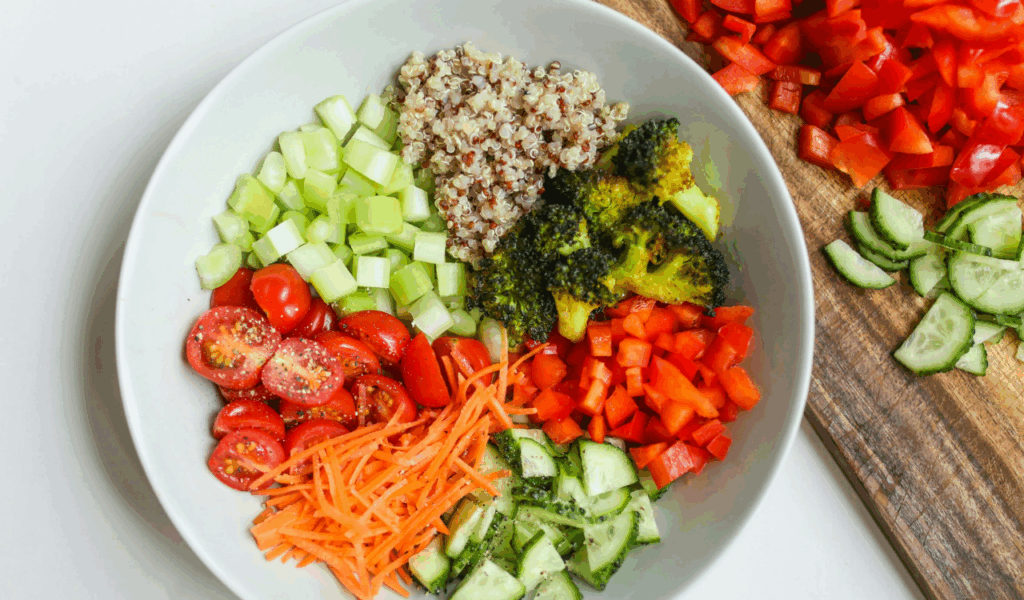 Quinoa and Roasted Veggie Bowl