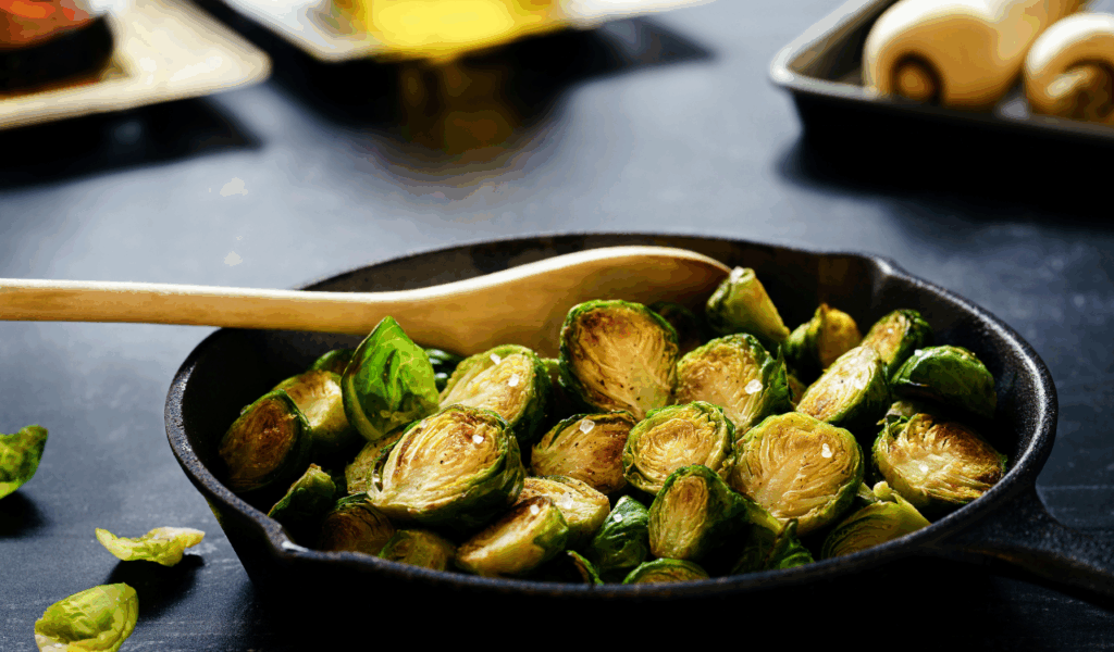 Roasted Brussels Sprouts With Bacon & Thyme