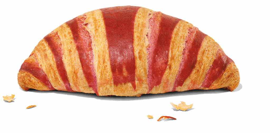 Raspberry Striped Croissant 