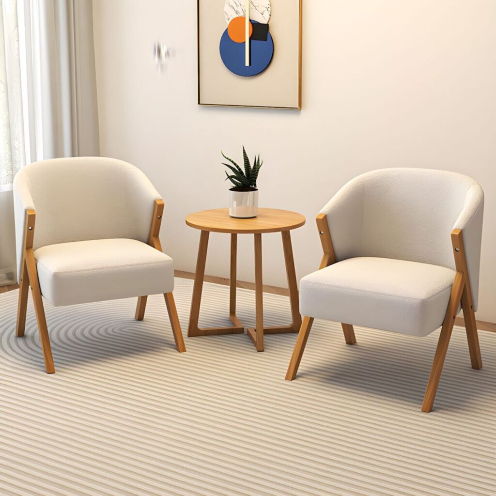 Scandinavian Style Wooden Accent Chair