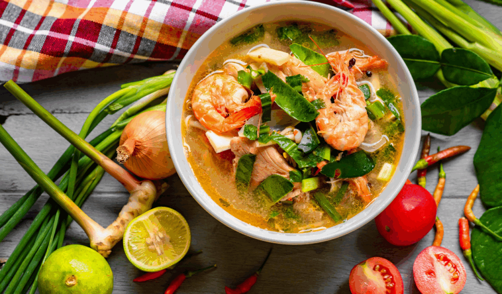 Thai Tom Yum Noodle Soup