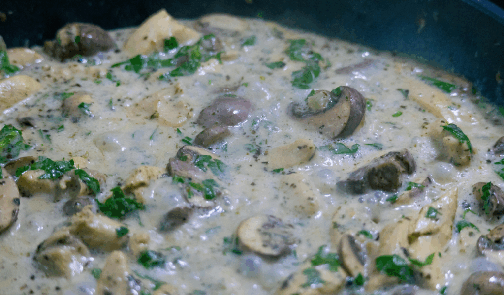 Creamy Garlic Mushroom Chicken Breasts