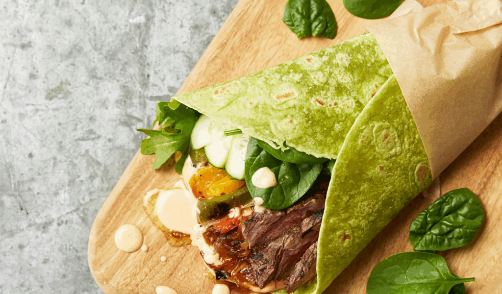Spinach and Feta Sunrise Wrap