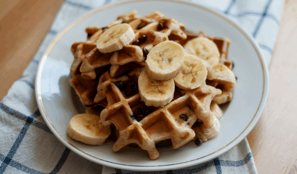 Banana Oat Waffles