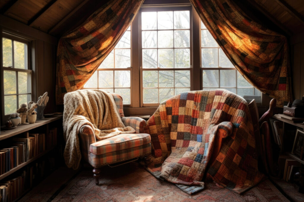 Cozy, Layered Textiles And Comfortable Fabrics