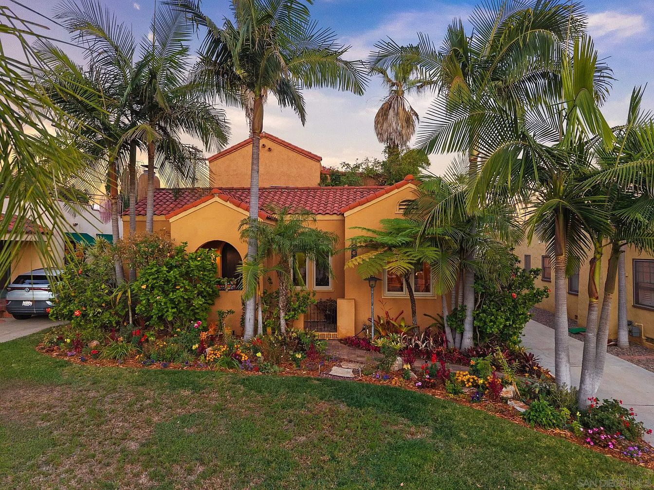 Gorgeous 1925 Spanish-Style Home in San Diego, California, With Barreled Ceilings, Wood Floors, and a Batchelder Fireplace