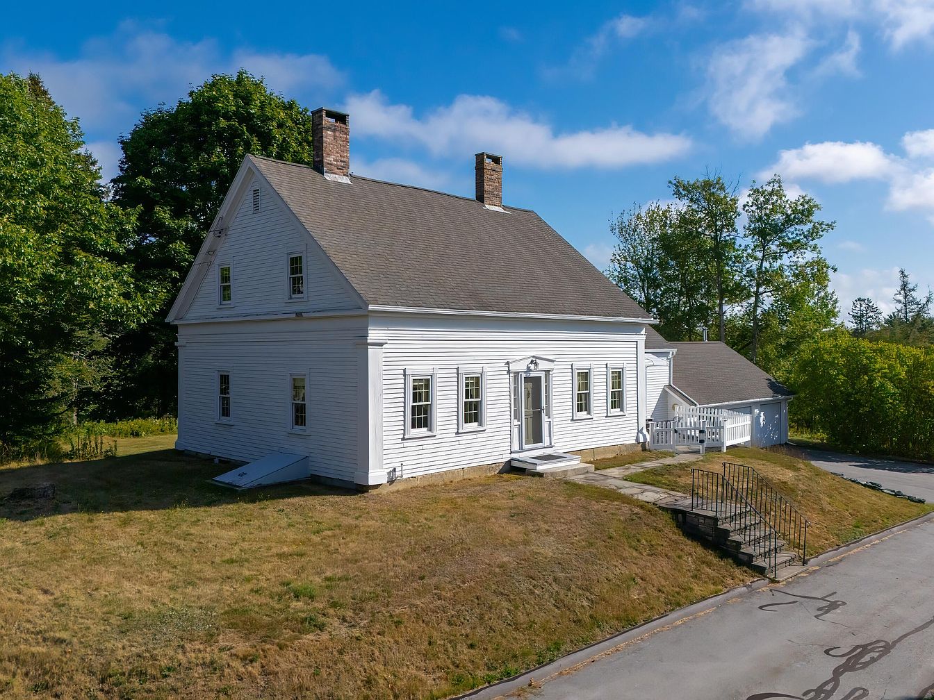 Storied 1900 Antique Cape Home in Ellsworth, Maine, With River Front, Restored Interiors, and 13.62 Acres of Fields and Woods