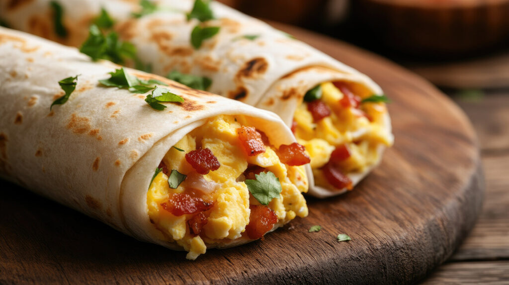 Roasted Vegetable and Cottage Cheese Egg Wrap