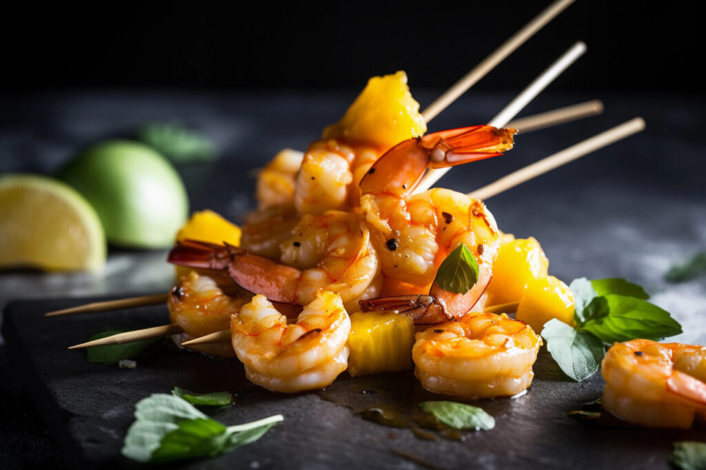Shrimp and Mango Skewers