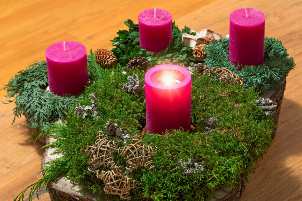 Evergreen Advent Wreath