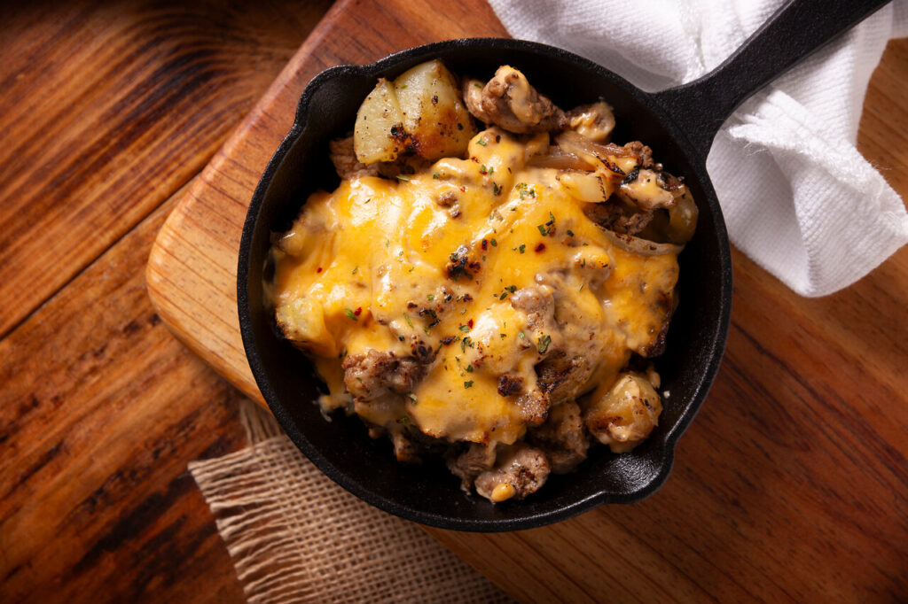 Cheesy Beef and Potato Bake
