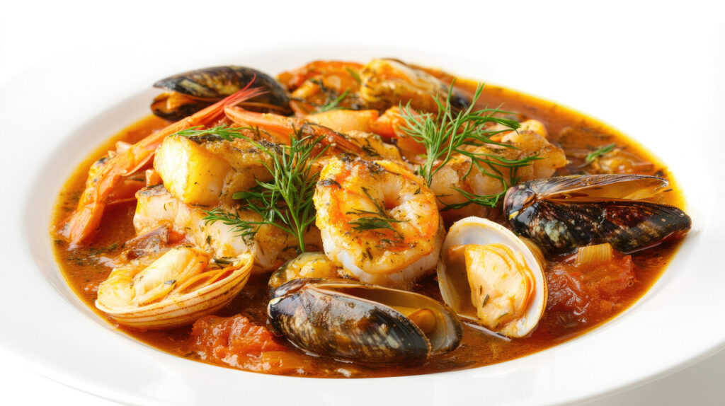 Brazilian Fish, Shrimp and Mussel Stew
