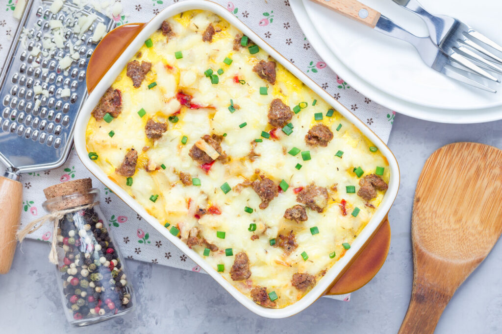 Sausage and Potato Sheet-Pan Bake