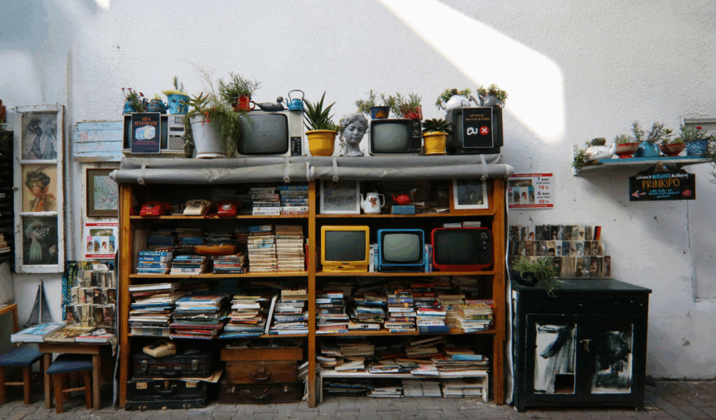 Mix Books with Plants for Texture