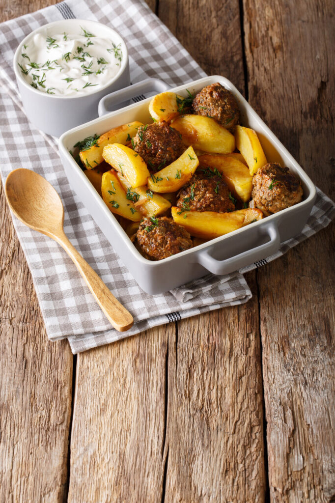 Meatball and Potato Casserole