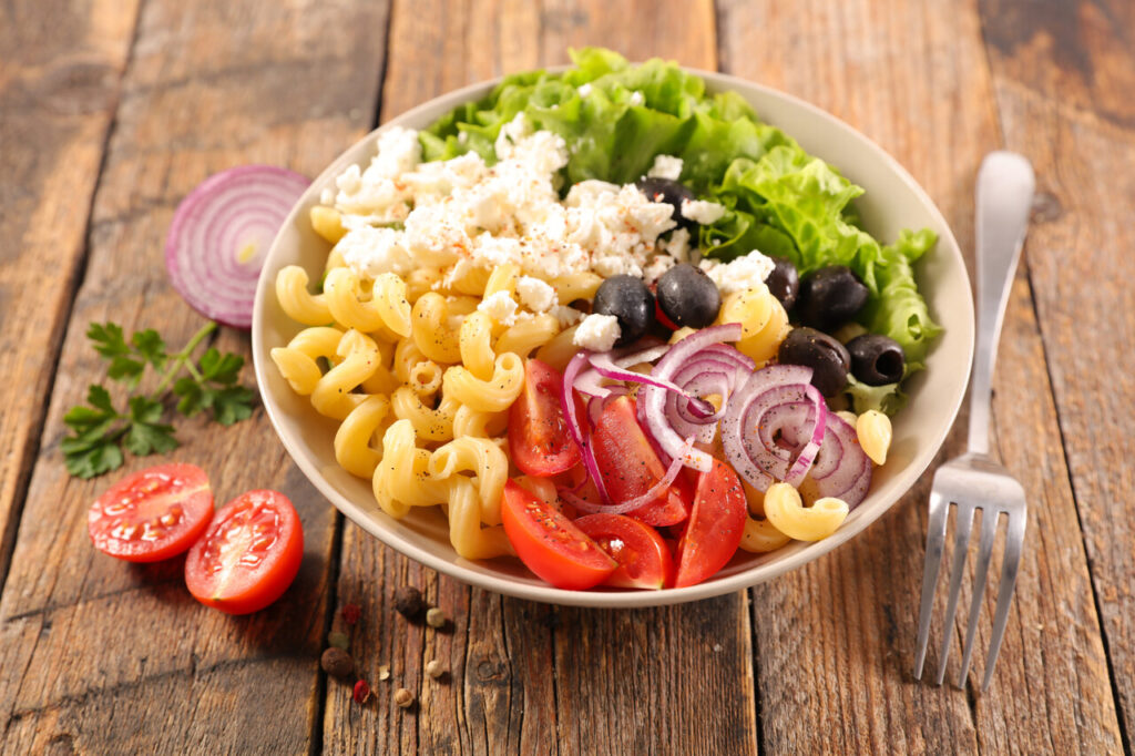 Mediterranean Olive & Feta Macaroni Salad