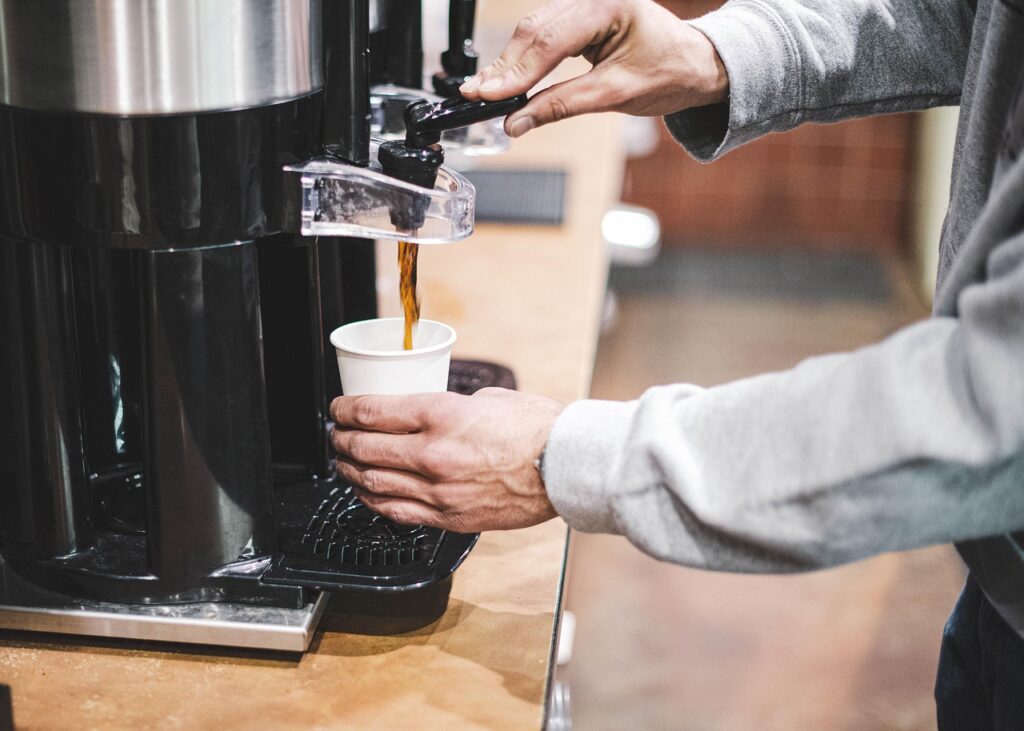 Black Coffee being poured