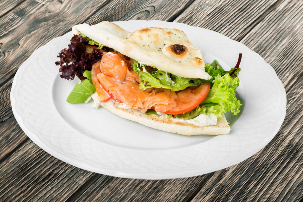 Salmon Pita Sandwich