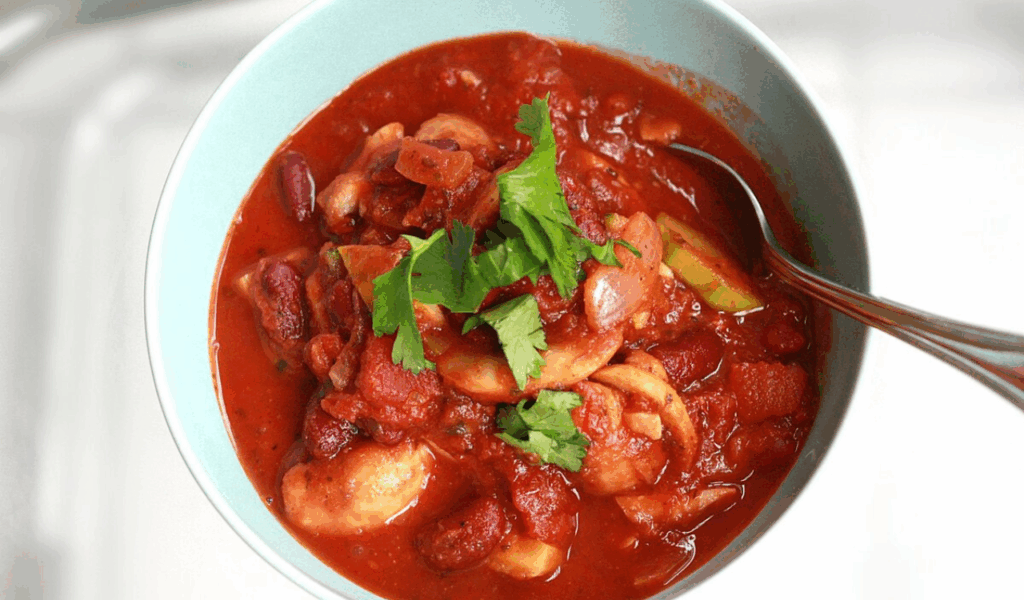 Vegan Chili with Beans and Vegetables