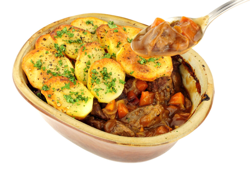 Beef and Potato One-Pot Bake with Carrots and Onions