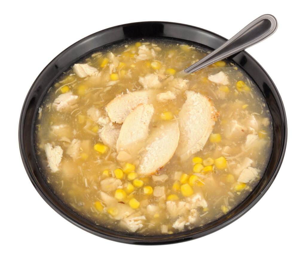 Late Spring Fresh Corn and Chicken Soup