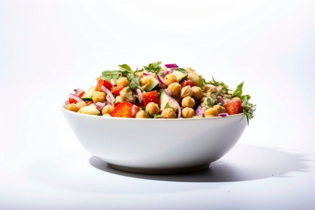 Marinated Chickpea Greek salad