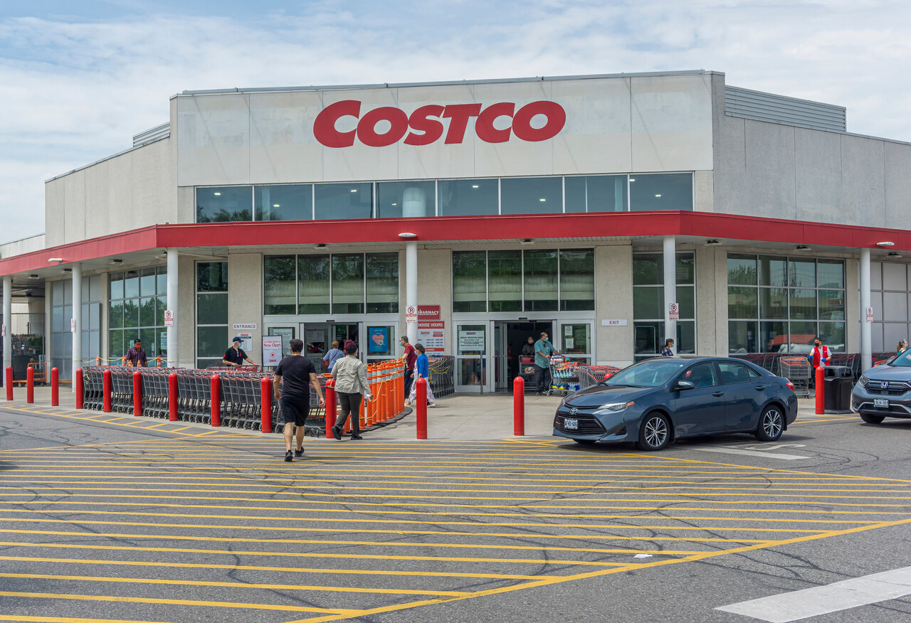 Front facade of Costco hypermarket