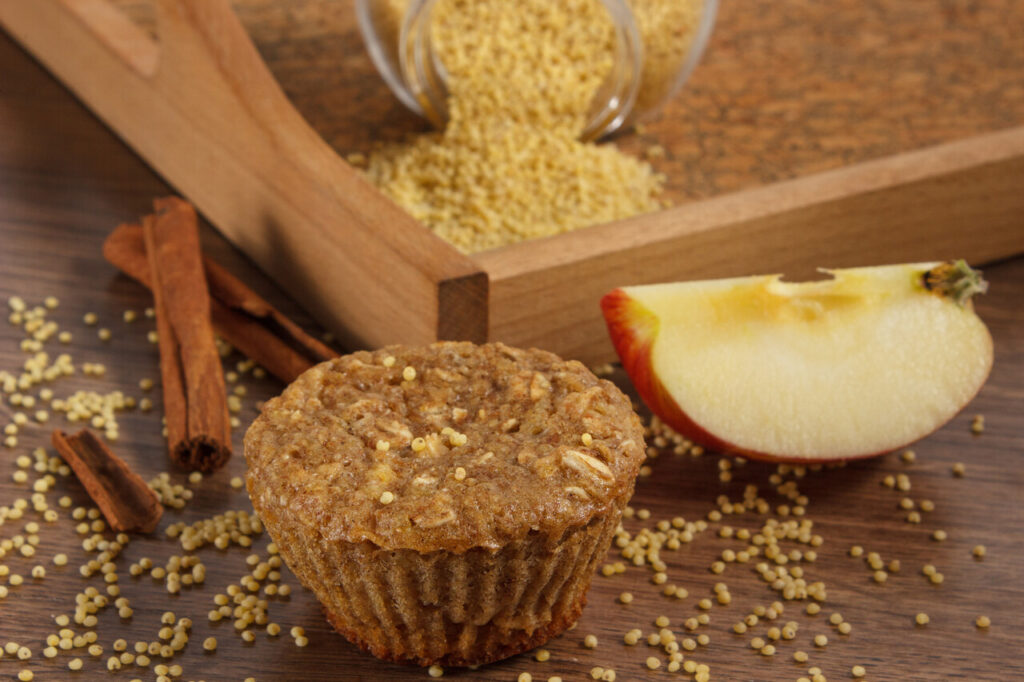 Bran Muffins with Dried Apple