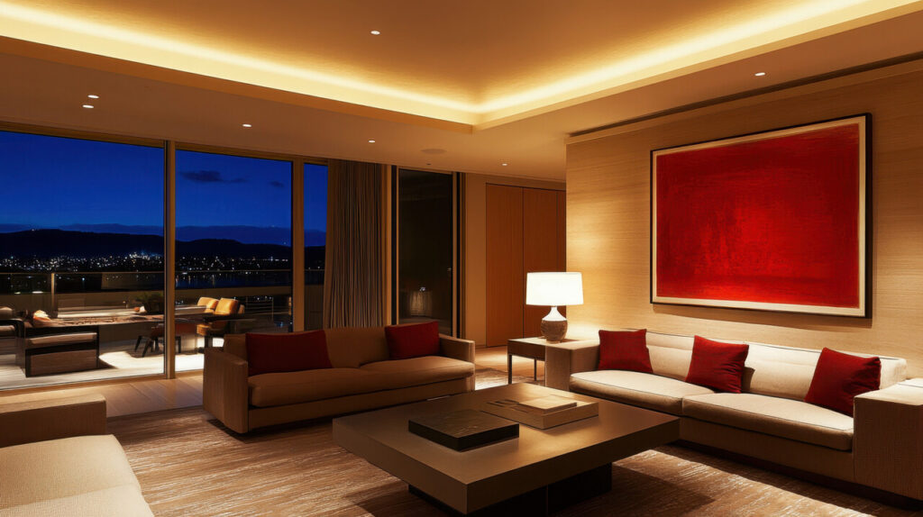 False Ceiling With Cove Lighting