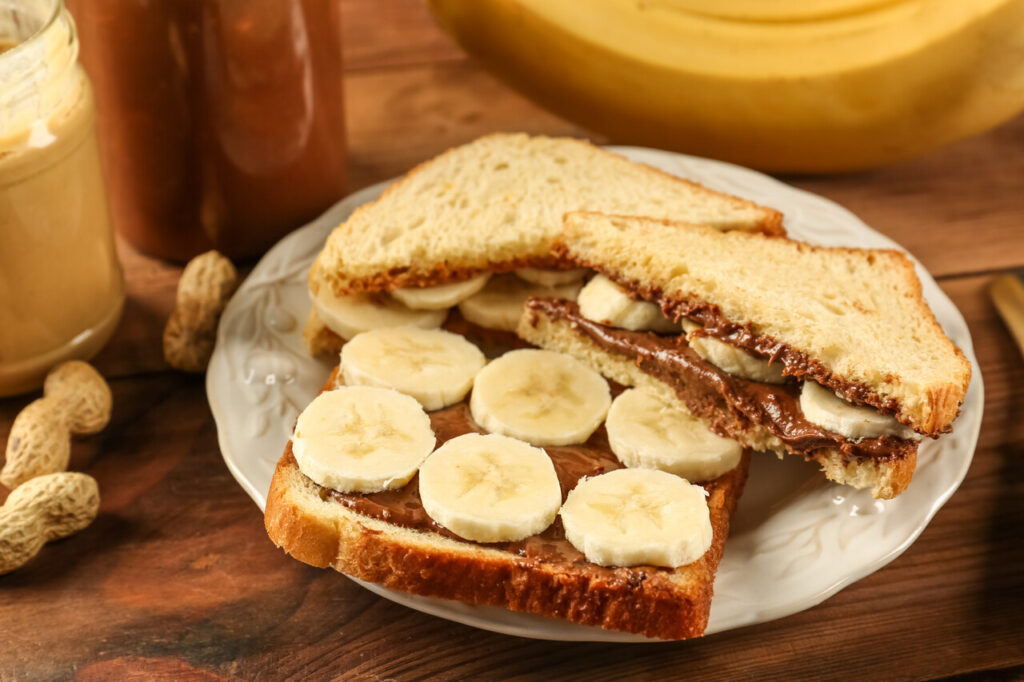 Banana & Bacon Peanut Butter Sandwich
