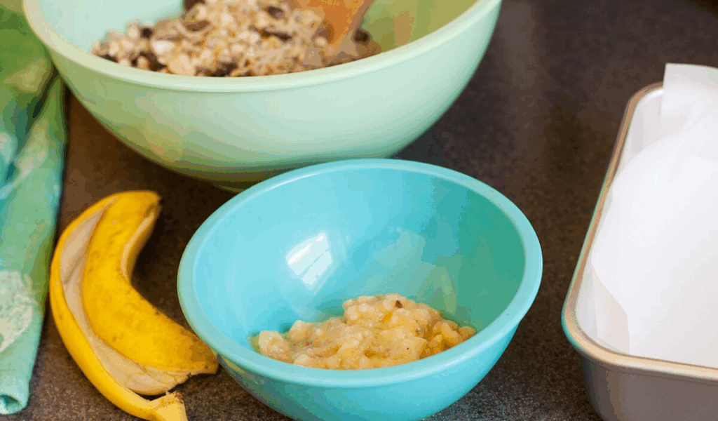 Mashed banana instead of eggs