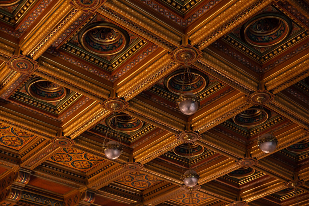 Geometric Or Coffered Ceiling