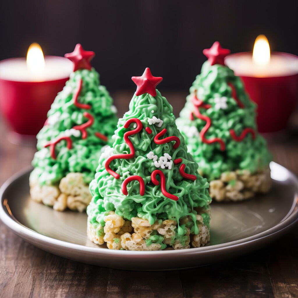 Rice Krispies-Style No-Bake Christmas Tree Cookies