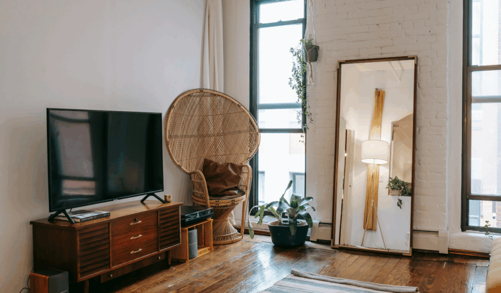 Use Large Mirrors to Extend Wall Space