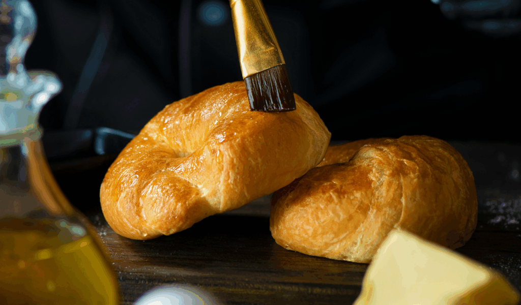 Brush with Butter or Oil